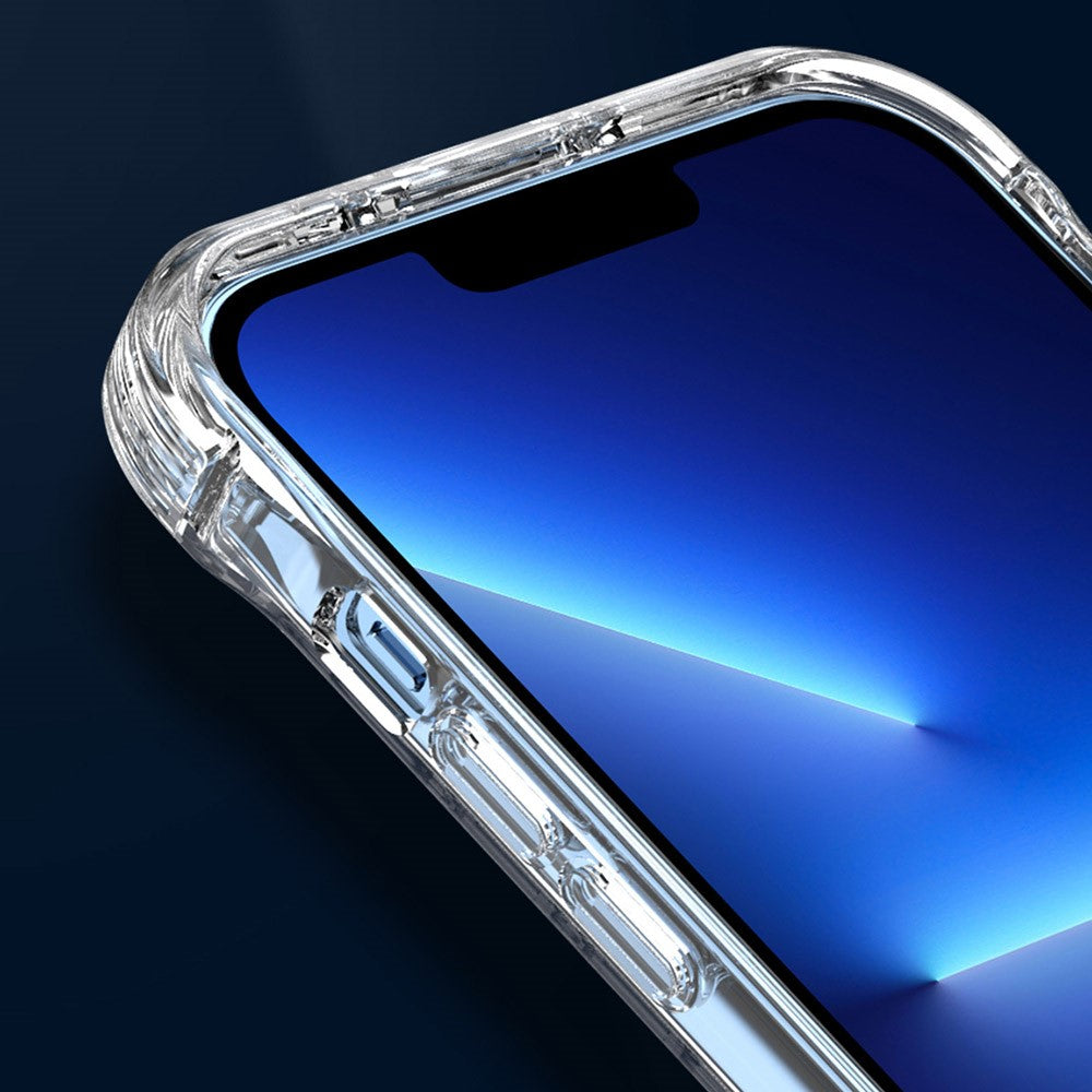 For iPhone 14 Pro Max 6.7 inch Anti-scratch Plastic TPU Phone Case Clear Concealed Kickstand Phone Shell Compatible with MagSafe