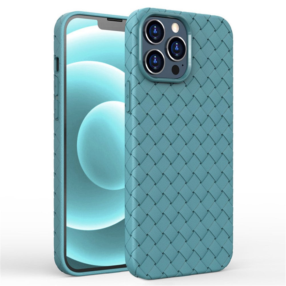 For iPhone 14 Pro Max 6.7 inch Woven Texture TPU Phone Case Heat Dissipation Phone Protective Cover