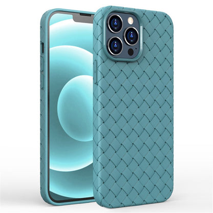 For iPhone 14 Pro Max 6.7 inch Woven Texture TPU Phone Case Heat Dissipation Phone Protective Cover