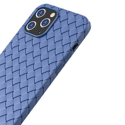 For iPhone 14 Pro Max 6.7 inch Woven Texture TPU Phone Case Heat Dissipation Phone Protective Cover