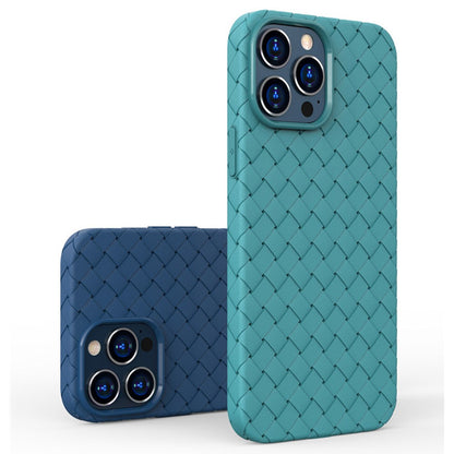 For iPhone 14 Pro Max 6.7 inch Woven Texture TPU Phone Case Heat Dissipation Phone Protective Cover
