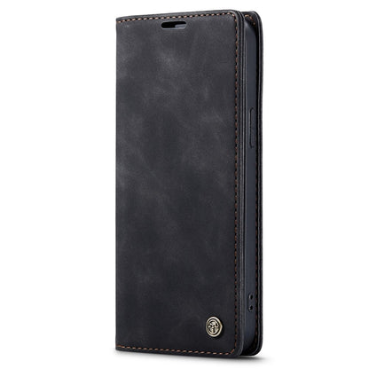 CASEME 013 Series for iPhone 14 6.1 inch Shockproof PU Leather Wallet Case Magnetic Auto-absorbed Stand Phone Cover