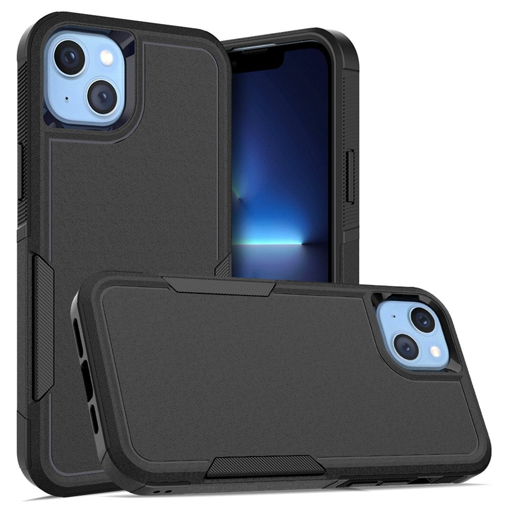 For iPhone 14 Plus 6.7 inch Phone Case Shell Anti-fingerprint Hard PC+TPU Mobile Phone Cover