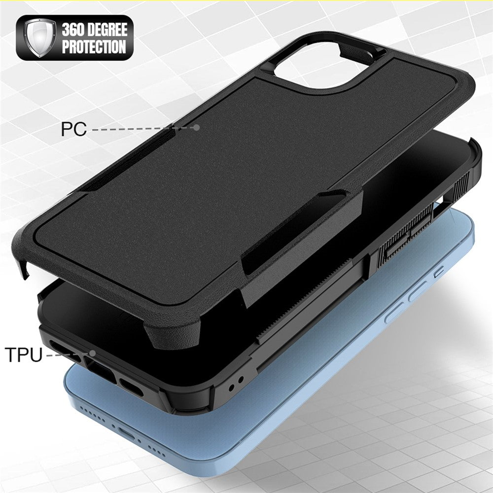 For iPhone 14 Plus 6.7 inch Phone Case Shell Anti-fingerprint Hard PC+TPU Mobile Phone Cover