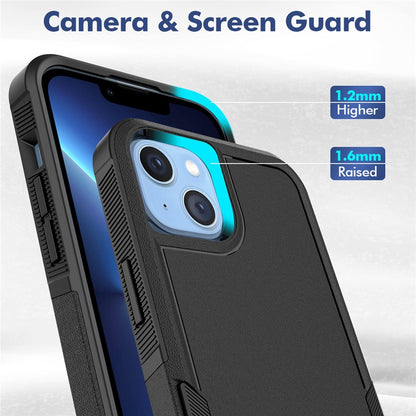 For iPhone 14 Plus 6.7 inch Phone Case Shell Anti-fingerprint Hard PC+TPU Mobile Phone Cover