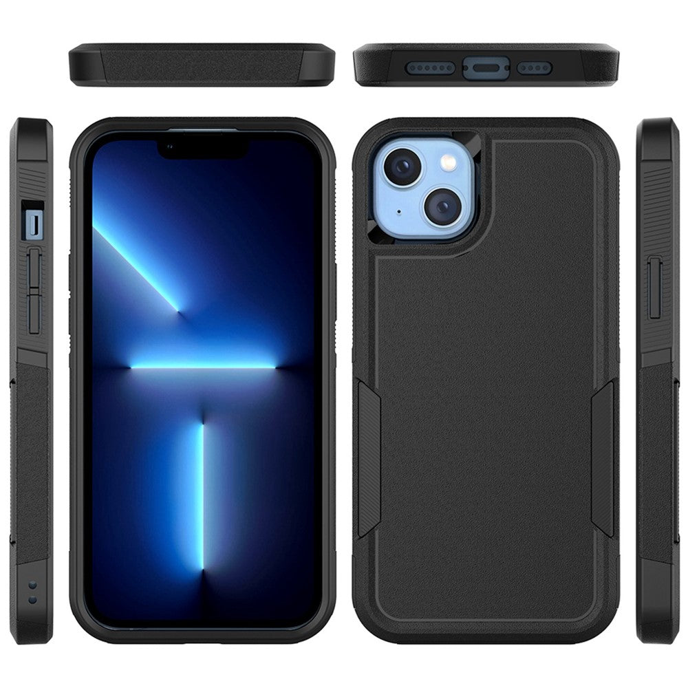 For iPhone 14 Plus 6.7 inch Phone Case Shell Anti-fingerprint Hard PC+TPU Mobile Phone Cover