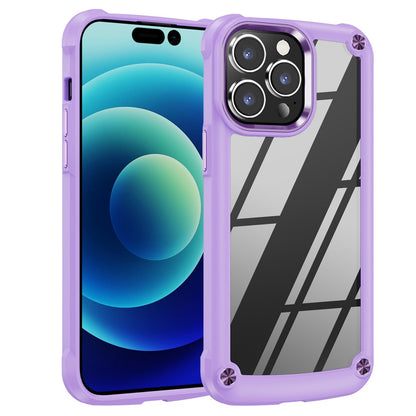 For iPhone 14 Pro Max 6.7 inch Drop-proof Phone Case Anti-scratch PC+TPU Mobile Phone Protective Back Cover Support Wireless Charging