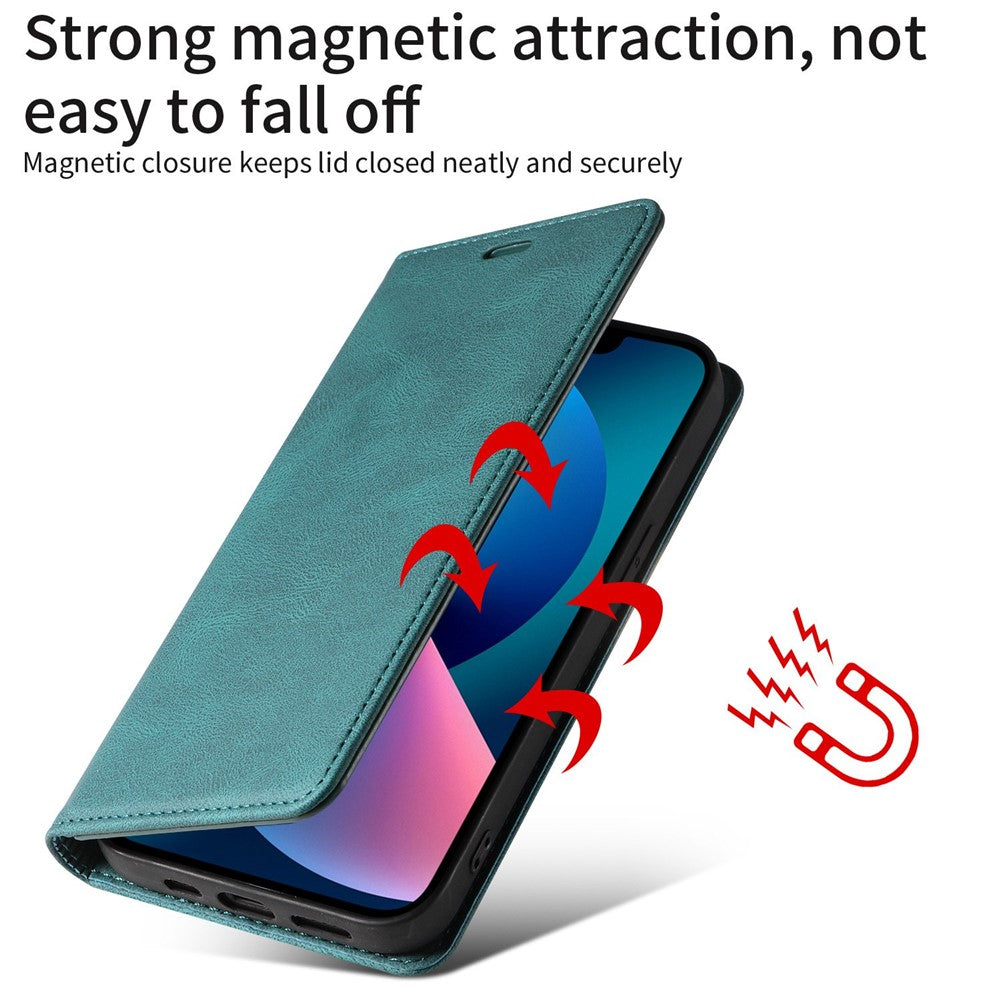For iPhone 14 Pro Max 6.7 inch Drop-proof Phone Case Anti-scratch Magnetic PU Leather Flip Wallet Cover Stand with Wristband