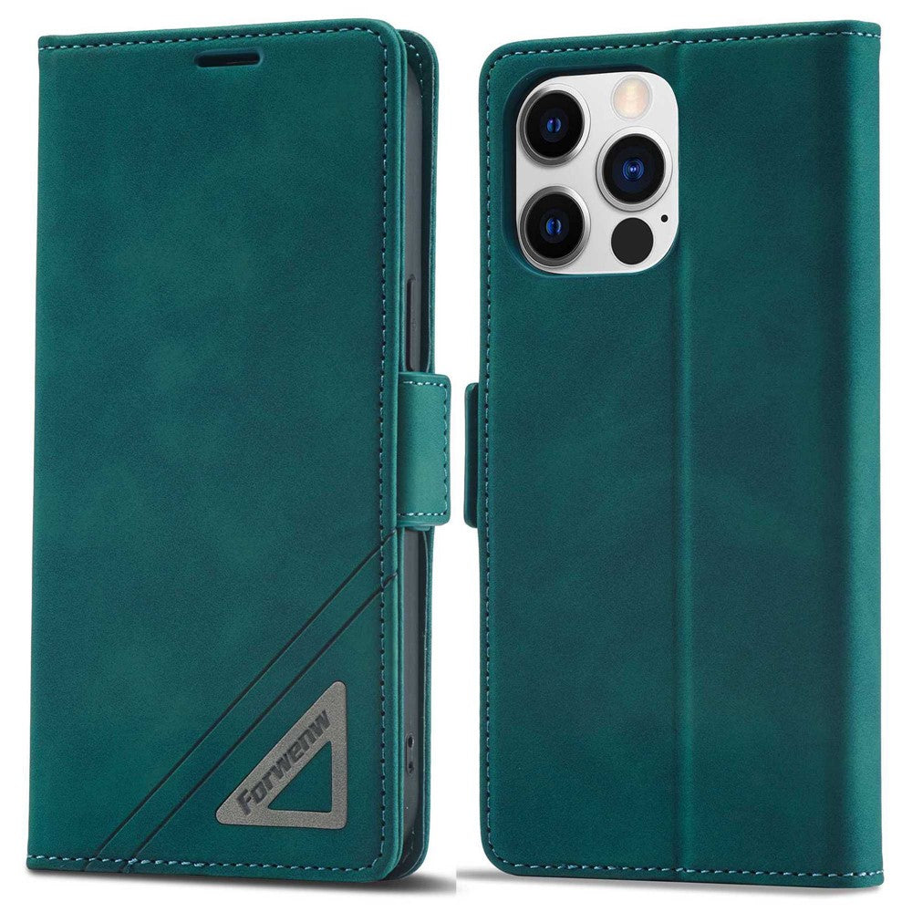 FORWENW F3-Series For iPhone 14 Pro Max 6.7 inch Wallet PU Leather + TPU Case Anti-scratch Phone Cover with Stand