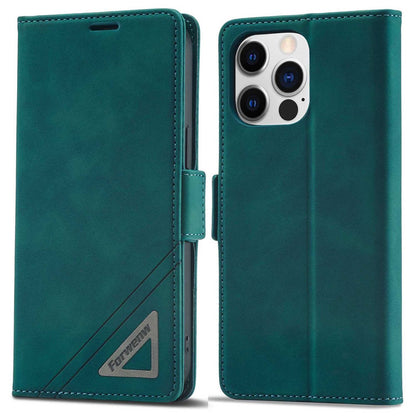 FORWENW F3-Series For iPhone 14 Pro Max 6.7 inch Wallet PU Leather + TPU Case Anti-scratch Phone Cover with Stand