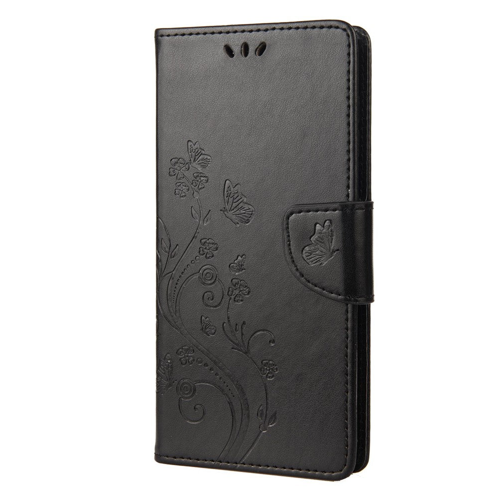 For iPhone 14 6.1 inch Smartphone Shell Imprinted Butterflies Leather Mobile Phone Case Wallet Stand Covering