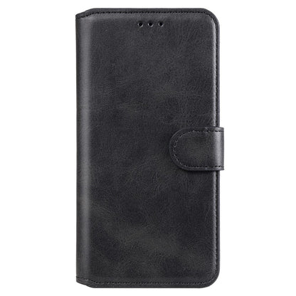 For iPhone 14 6.1 inch Calf Texture PU Leather Phone Cover Magnetic Shockproof Stand Wallet Style Case