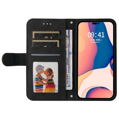 For iPhone 14 Pro Max Leather Wallet Cases Skin Touch Phone Cover Stand with Strap