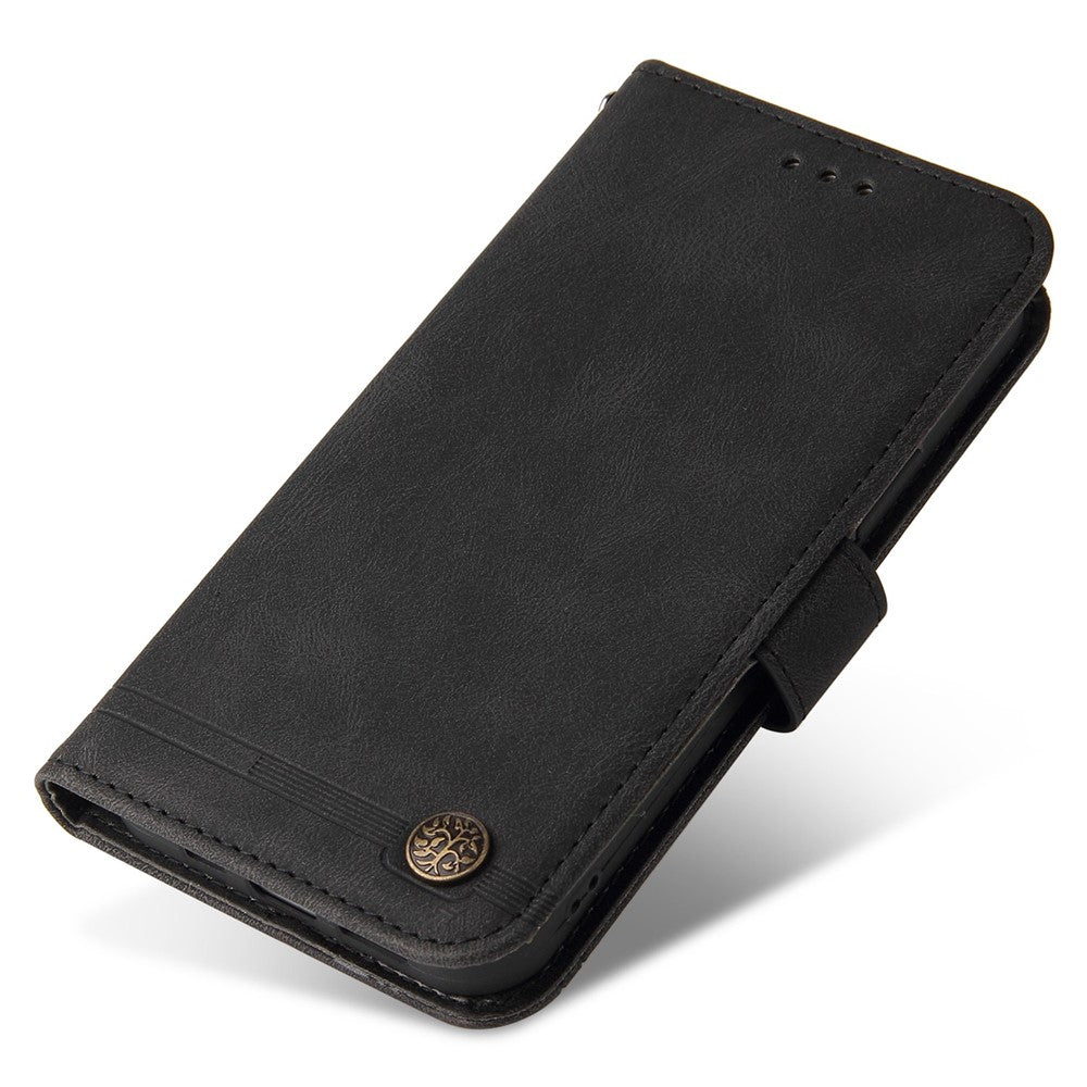 For iPhone 14 Pro Max Leather Wallet Cases Skin Touch Phone Cover Stand with Strap