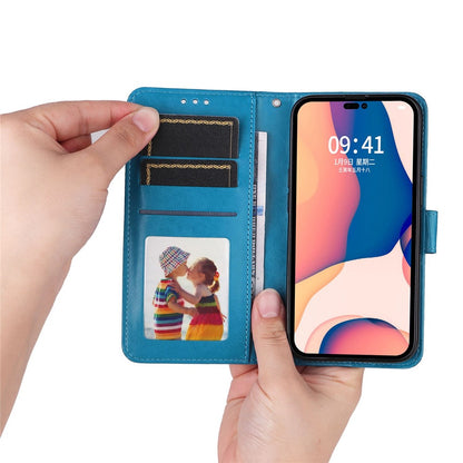 For iPhone 14 Pro Max 6.7 inch PU Leather Sunflower Imprinting Protective Case Flip Stand Wallet Mobile Phone Cover with Strap