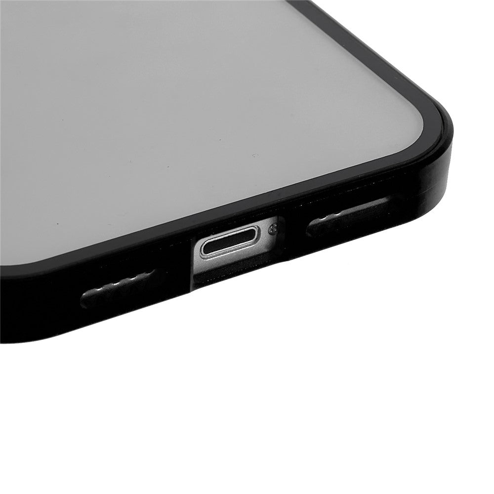 For iPhone 14 Plus Full Body Case Magnetic Tempered Glass Double-Sided Phone Case