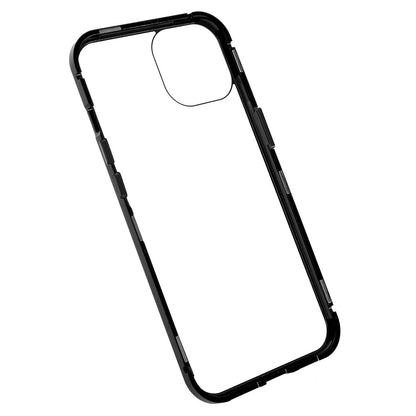 For iPhone 14 Plus Full Body Case Magnetic Tempered Glass Double-Sided Phone Case