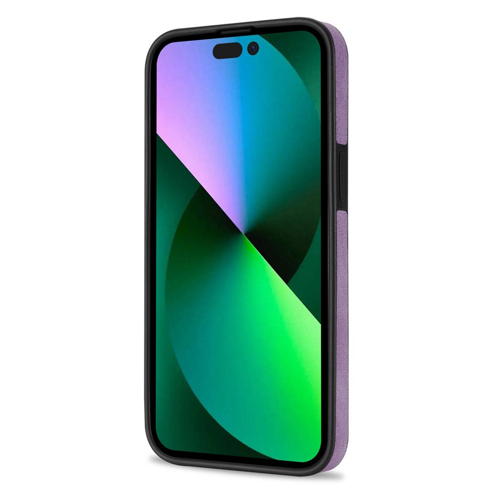 N.BEKUS For iPhone 14 Pro Max 6.7 inch Cell Phone Shell RFID Blocking Vertical Card Holder Kickstand PU Leather+TPU Phone Case
