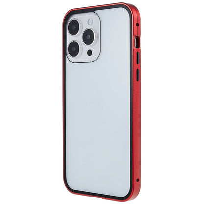 For iPhone 14 Pro Max Full Body Case Magnetic Tempered Glass Double-Sided Phone Case