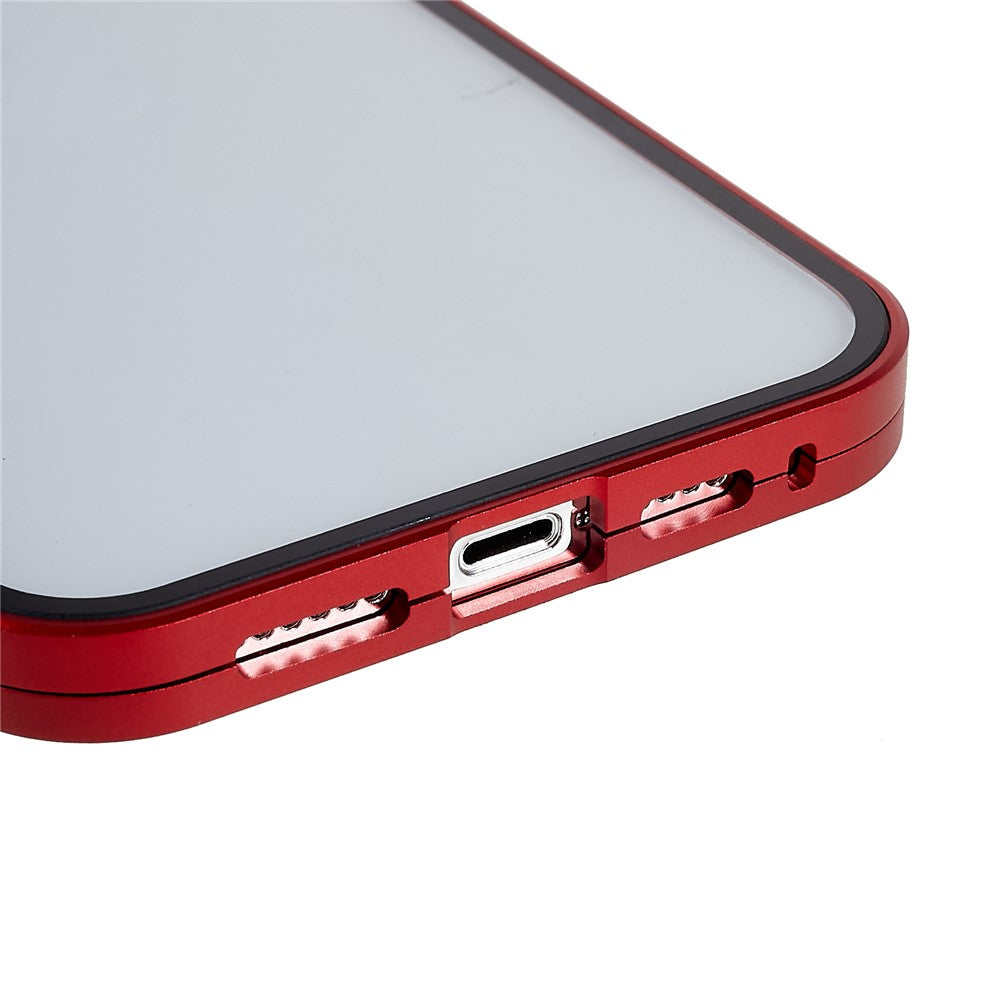 For iPhone 14 Pro Max Full Body Case Magnetic Tempered Glass Double-Sided Phone Case