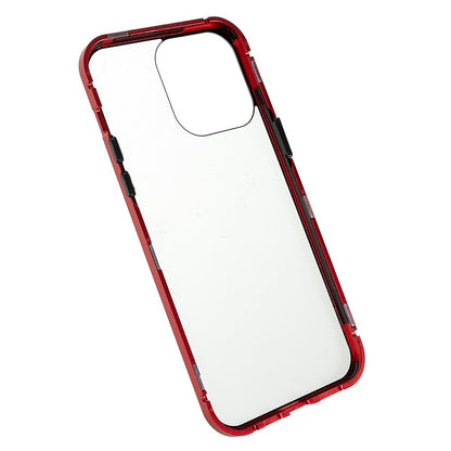 For iPhone 14 Pro Max Full Body Case Magnetic Tempered Glass Double-Sided Phone Case