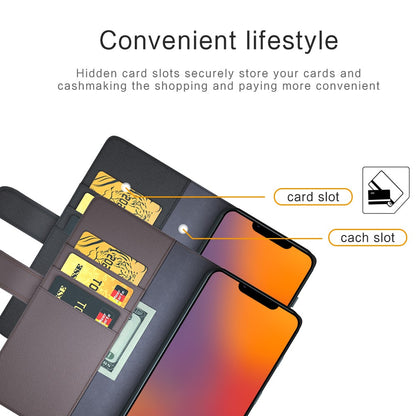 For iPhone 14 Plus Case Genuine Split Leather Phone Cover with Wallet Stand