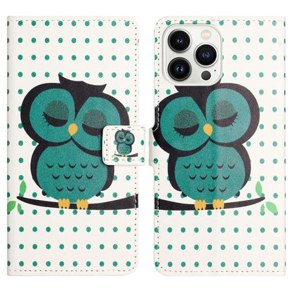 For iPhone 14 Pro Max 6.7 inch Pattern Printing Wallet Case PU Leather Stand Magnetic Closure Folio Flip Cover