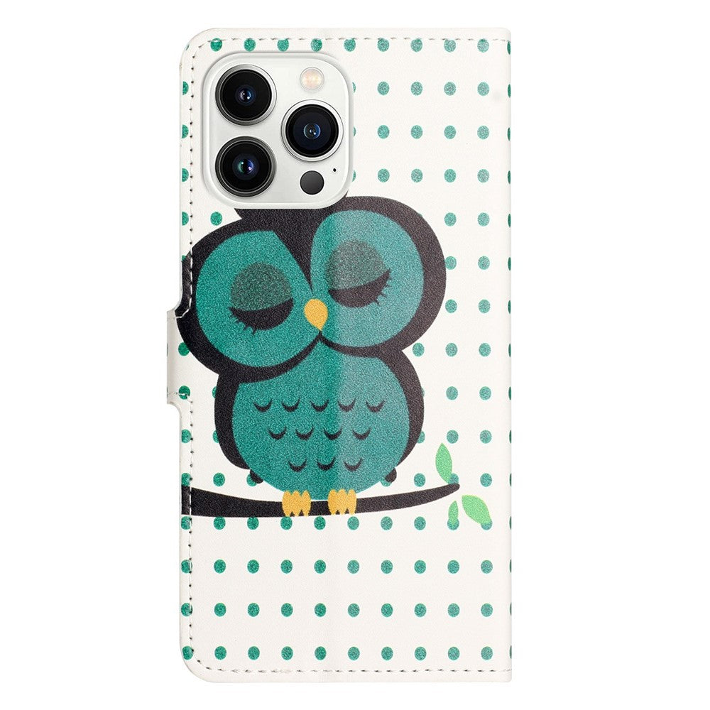 For iPhone 14 Pro Max 6.7 inch Pattern Printing Wallet Case PU Leather Stand Magnetic Closure Folio Flip Cover