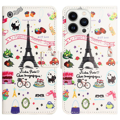 For iPhone 14 Pro Max 6.7 inch Pattern Printing Wallet Case PU Leather Stand Magnetic Closure Folio Flip Cover