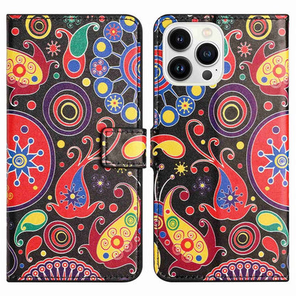 For iPhone 14 Pro Max 6.7 inch Pattern Printing Wallet Case PU Leather Stand Magnetic Closure Folio Flip Cover