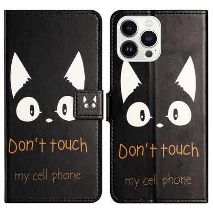 For iPhone 14 Pro Max 6.7 inch Pattern Printing Wallet Case PU Leather Stand Magnetic Closure Folio Flip Cover