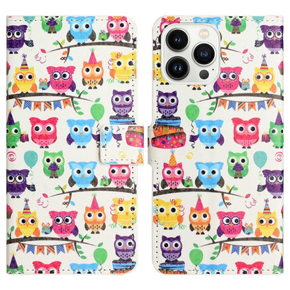 For iPhone 14 Pro Max 6.7 inch Pattern Printing Wallet Case PU Leather Stand Magnetic Closure Folio Flip Cover