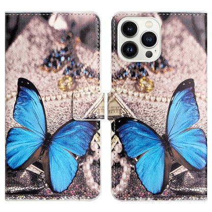 For iPhone 14 Pro Max 6.7 inch Pattern Printing Wallet Case PU Leather Stand Magnetic Closure Folio Flip Cover