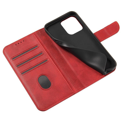 For iPhone 14 6.1 inch Anti-fall Calf Texture Phone Cover PU Leather Mobile Phone Flip Wallet Stand Case with Magnetic Buckle