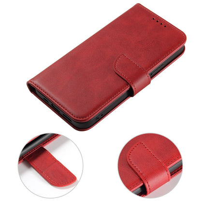For iPhone 14 6.1 inch Anti-fall Calf Texture Phone Cover PU Leather Mobile Phone Flip Wallet Stand Case with Magnetic Buckle