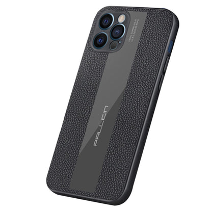 For iPhone 14 Pro Max 6.7 inch Cell Phone Case Litchi Anti-fingerprint Soft Genuine Leather+TPU Back Cover