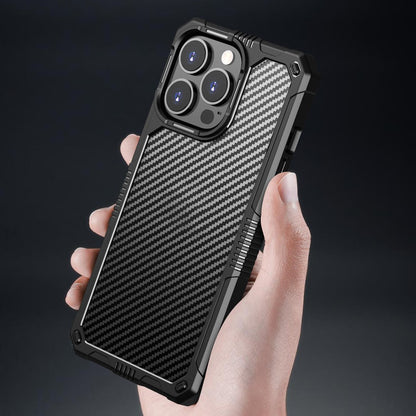 Drop-Proof Case for iPhone 14 Pro Max 6.7 inch Protective Cover TPU+PC Carbon Fiber Anti-Fingerprint Phone Case