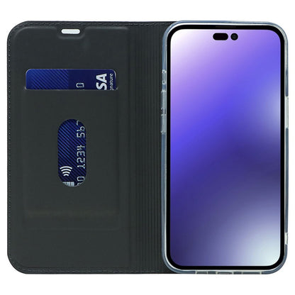 For iPhone 14 Pro Max 6.7 inch PU Leather Stand Case Card Slot Design Magnetic Adsorption Shockproof Phone Cover
