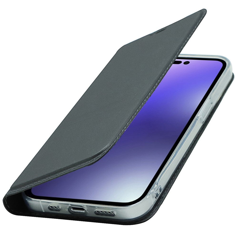 For iPhone 14 Pro Max 6.7 inch PU Leather Stand Case Card Slot Design Magnetic Adsorption Shockproof Phone Cover