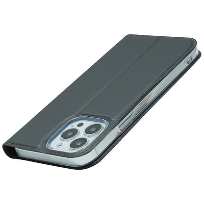 For iPhone 14 Pro Max 6.7 inch PU Leather Stand Case Card Slot Design Magnetic Adsorption Shockproof Phone Cover