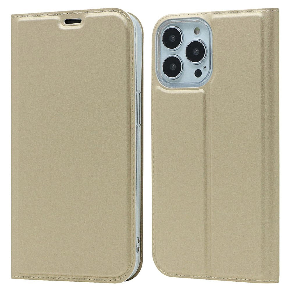 For iPhone 14 Pro Max 6.7 inch PU Leather Stand Case Card Slot Design Magnetic Adsorption Shockproof Phone Cover