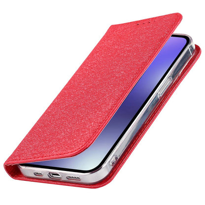 For iPhone 14 Pro Max 6.7 inch Wear-resistant PU Leather Silk Texture Wallet Phone Case Stand Protector with Wrist Strap
