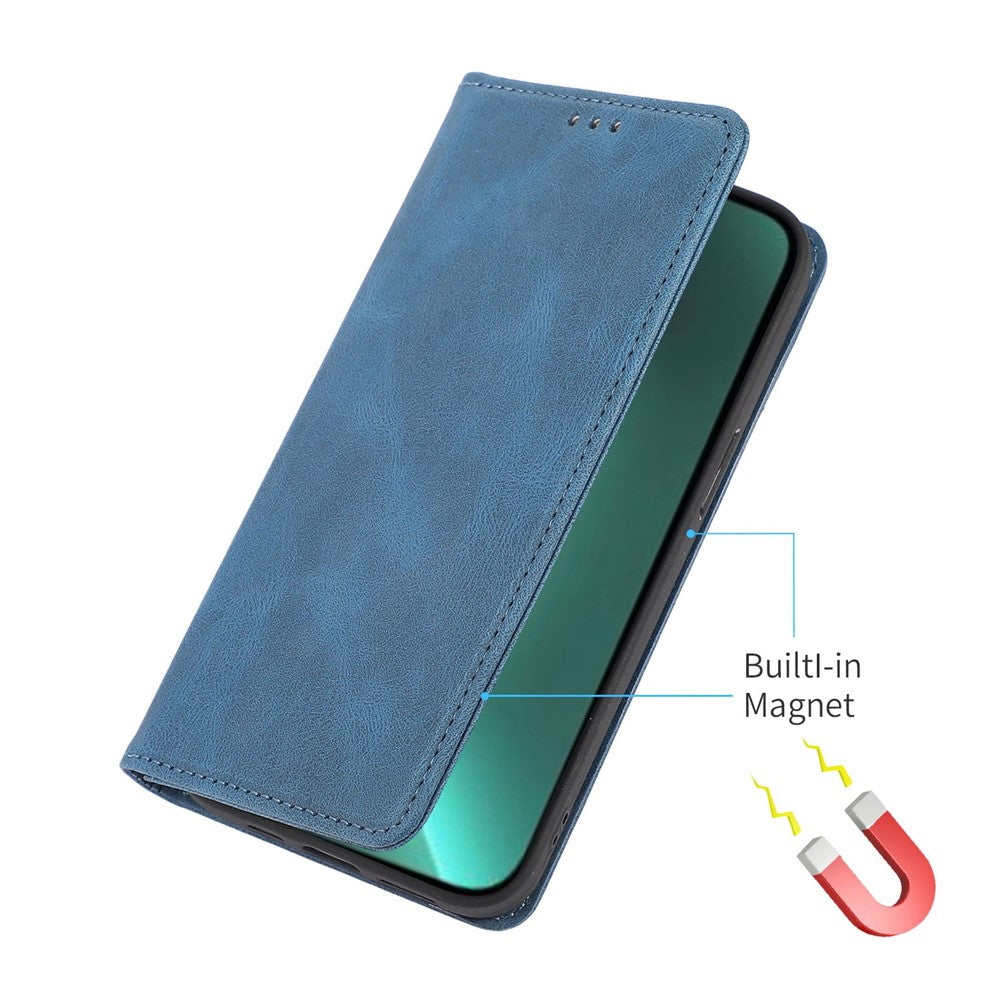 For iPhone 14 Pro Max 6.7 inch PU Leather Phone Drop-proof Case Magnetic Adsorption Flip Stand Wallet Shell