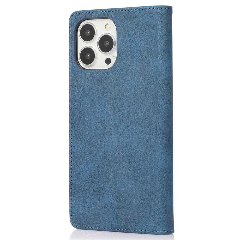 For iPhone 14 Pro Max 6.7 inch PU Leather Phone Drop-proof Case Magnetic Adsorption Flip Stand Wallet Shell