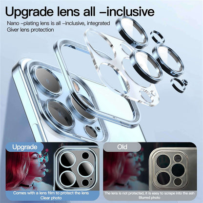 For iPhone 14 Plus Magnetic Charging TPU Phone Back Cover Ultra-Thin Phone Case with Lens Film