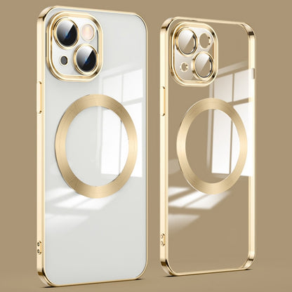 For iPhone 14 Plus Magnetic Charging TPU Phone Back Cover Ultra-Thin Phone Case with Lens Film