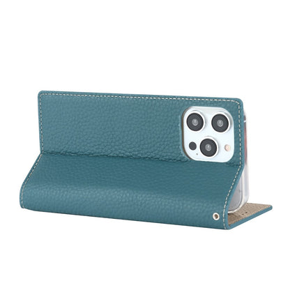 For iPhone 14 Pro Max 6.7 inch Genuine Leather Case Litchi Texture Wallet Stand Folio Flip Phone Cover with Hand Strap