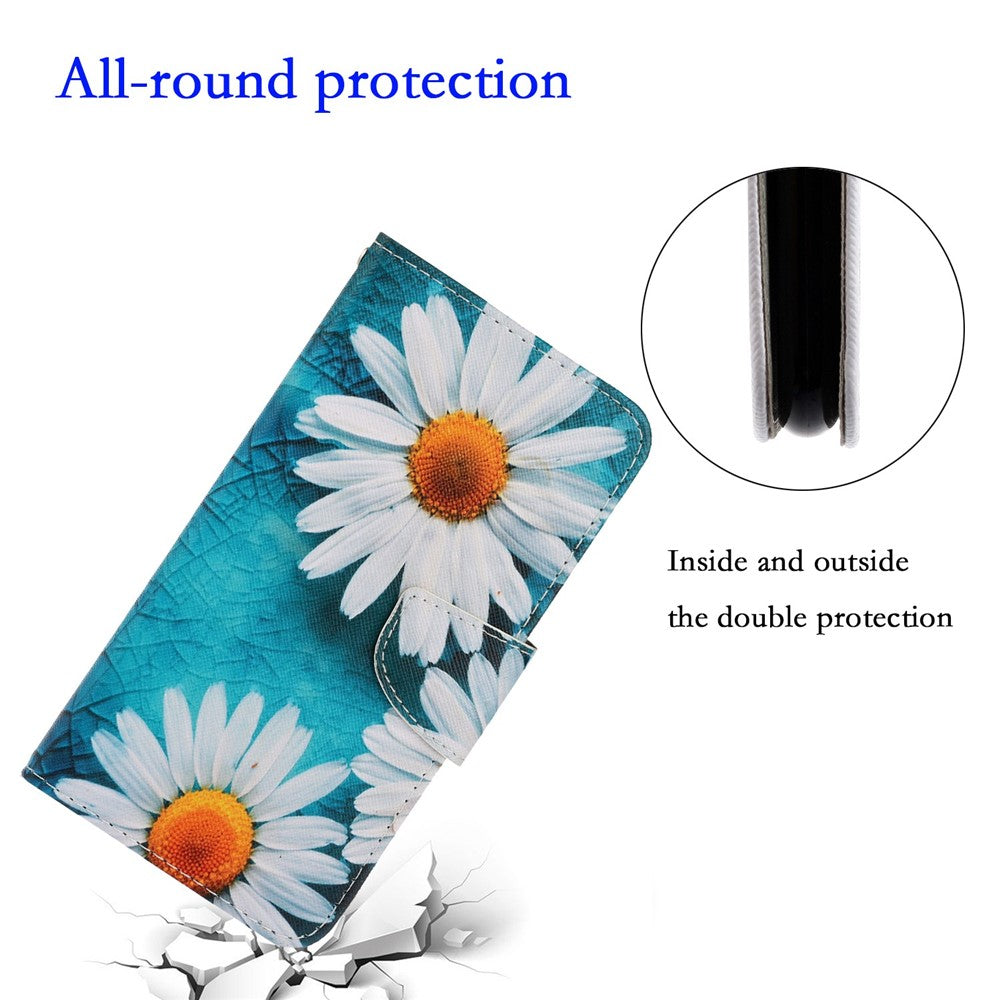 For iPhone 14 Pro Max 6.7 inch Protective Phone Case Cross Texture Pattern Printing PU Leather Shockproof Stand Wallet Cover