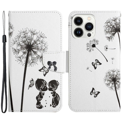 For iPhone 14 Pro Max 6.7 inch Protective Phone Case Cross Texture Pattern Printing PU Leather Shockproof Stand Wallet Cover