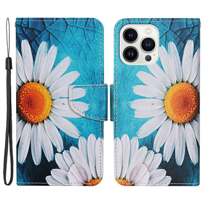 For iPhone 14 Pro Max 6.7 inch Protective Phone Case Cross Texture Pattern Printing PU Leather Shockproof Stand Wallet Cover